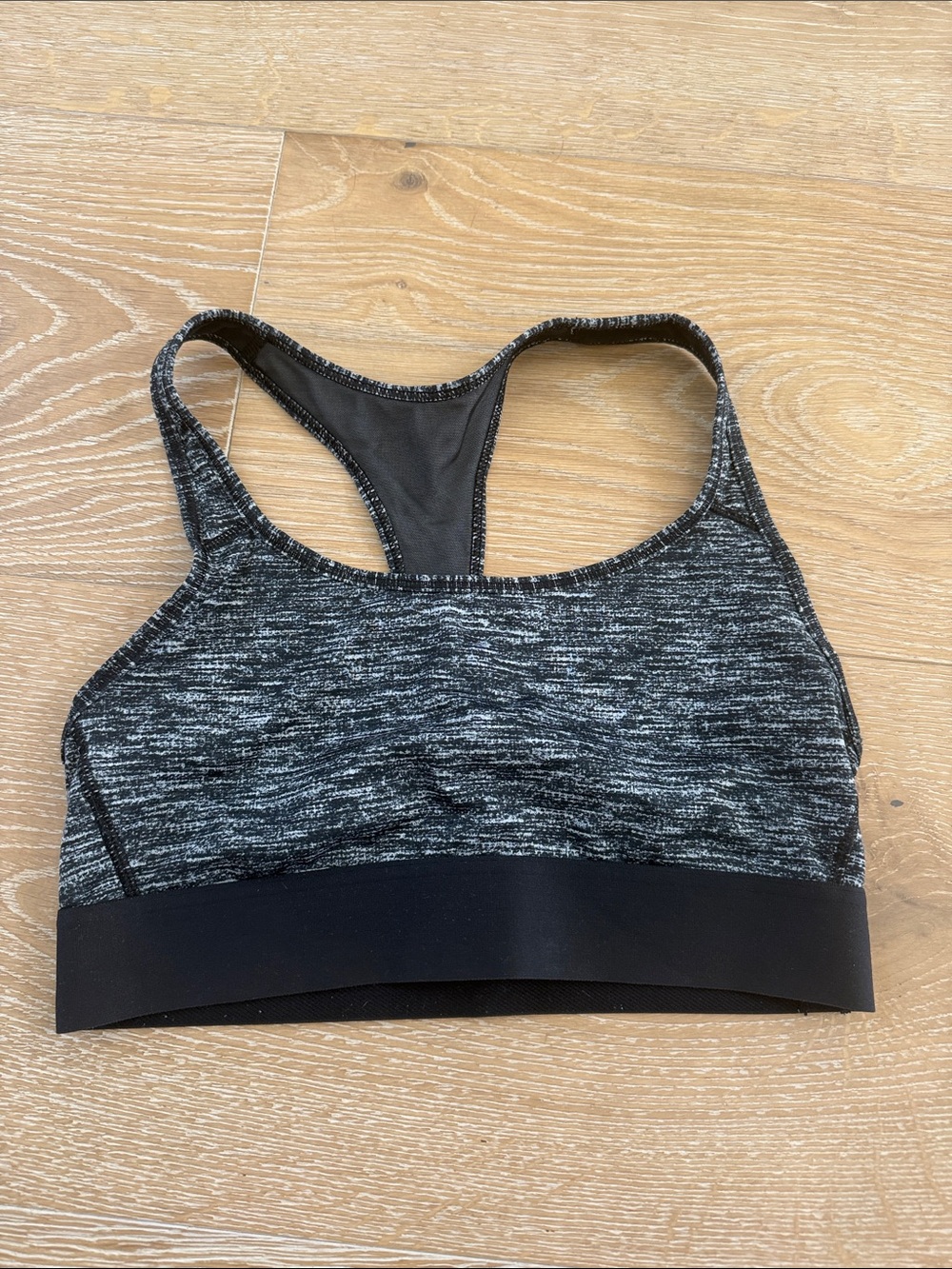 Women's Black Heather Racerback Sports Bra - Victoria Secret Sport Size Small